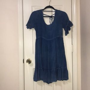 Loose denim like dress